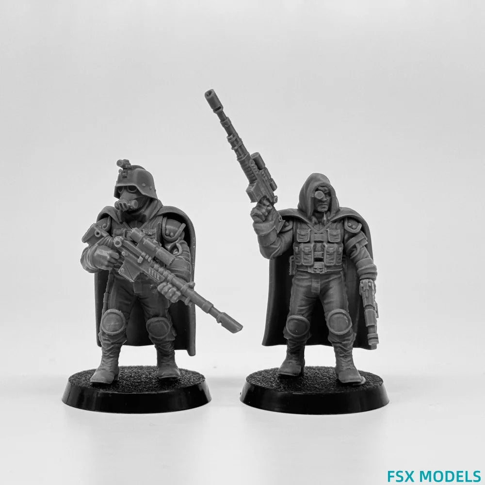 Grim Guard Snipers, 30 Figures, Resin Model Figure Kit, Fantasy Theme, Unassembled and Unpainted