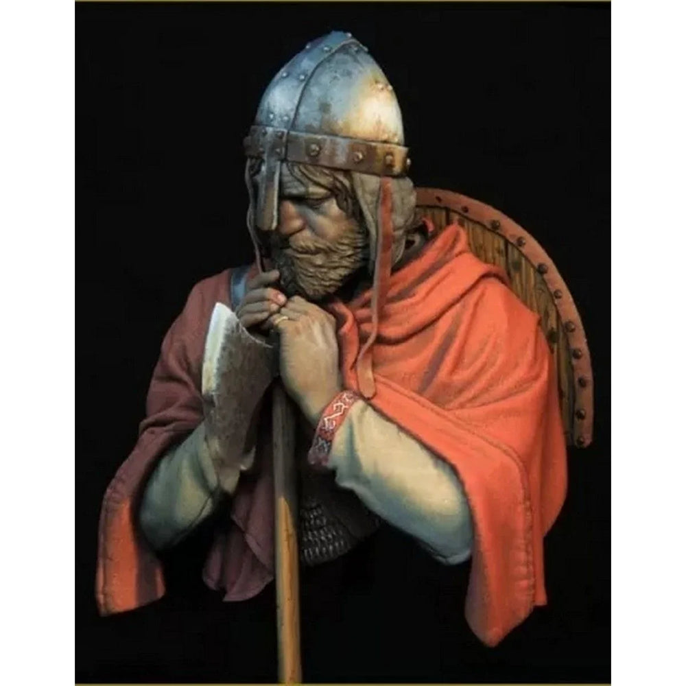 1/10 Medieval Norman Soldier, Resin Model Bust Kit, Unassembled and Unpainted