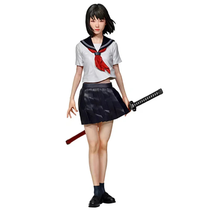 1/8 Schoolgirl Warrior, Resin Model Figure Kit, Anime Theme, Unassembled and Unpainted