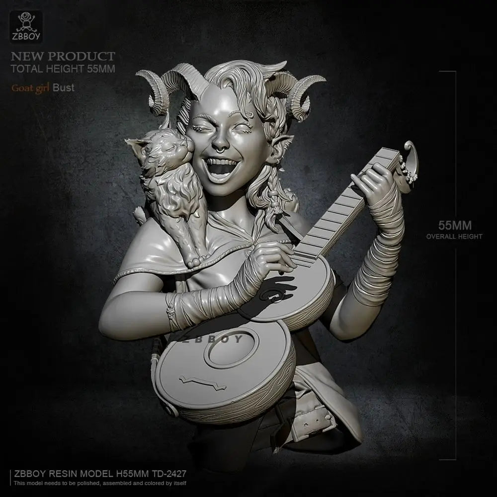 55mm 55mm Fantasy Fairy, Resin Model Bust Kit, Fantasy Theme, Unassembled and Unpainted