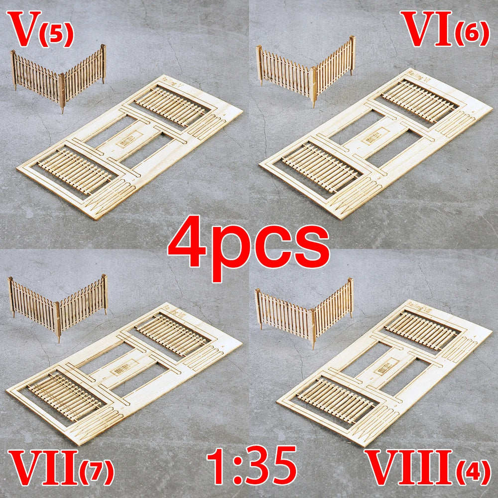 1/35 WWII Hedge Fence & Corral, Resin Model Terrain Kit, Unpainted