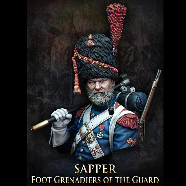 1/10 Napoleonic French Imperial Guard Grenadier, Resin Model Bust Kit, Unassembled and Unpainted