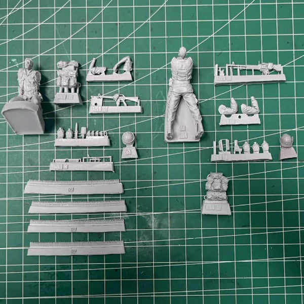 1/35 WWII US Infantry Assault on Bunker, 2 Figures, Resin Model Figure Kit, Unassembled and Unpainted