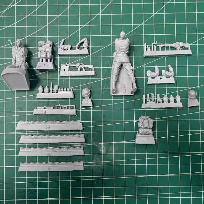 1/35 WWII US Infantry Assault on Bunker, 2 Figures, Resin Model Figure Kit, Unassembled and Unpainted