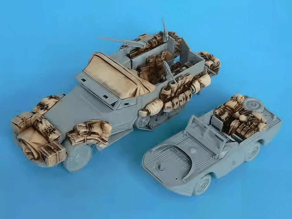 1/72 WWII M3 Half Track Amphibious Vehicle, Resin Model Vehicle Kit, Unassembled and Unpainted