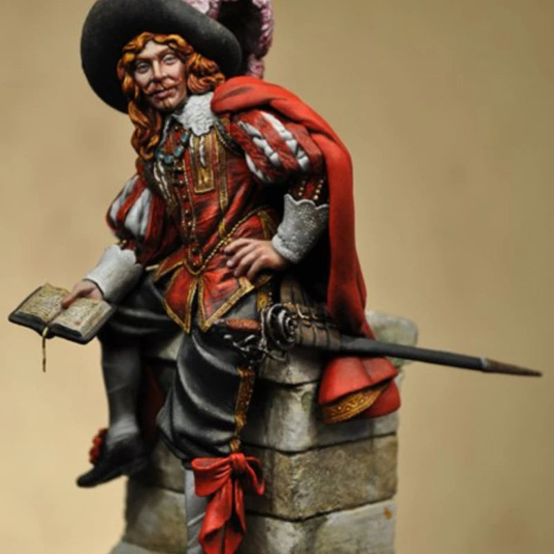 1/24 Medieval Fantasy Swordsman, Resin Model Figure Kit, Unassembled and Unpainted