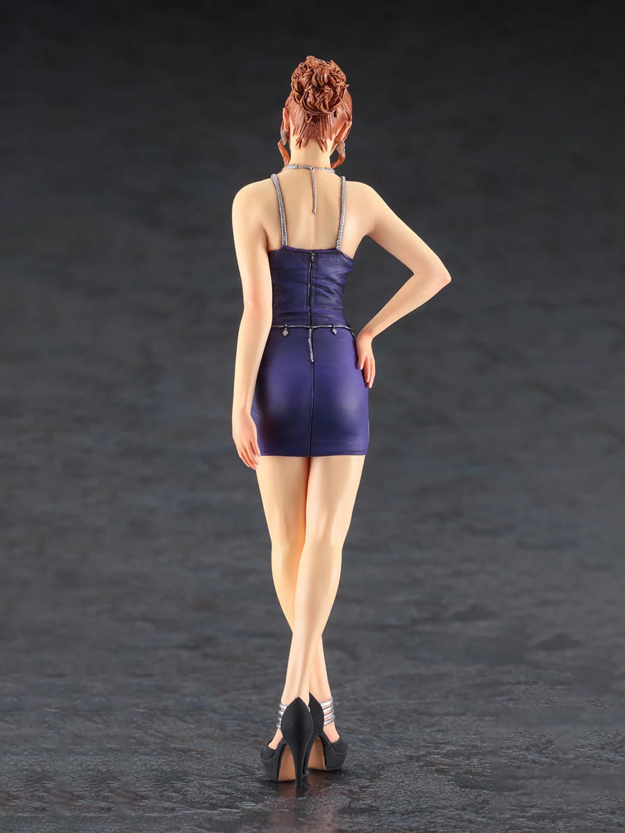 1/12 Woman in Purple Dress, Resin Model Figure Kit, Unassembled and Unpainted