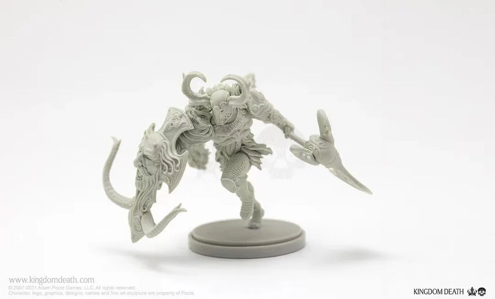 Demonic Armored Warrior, Resin Model Figure Kit, Fantasy Theme, Unassembled and Unpainted