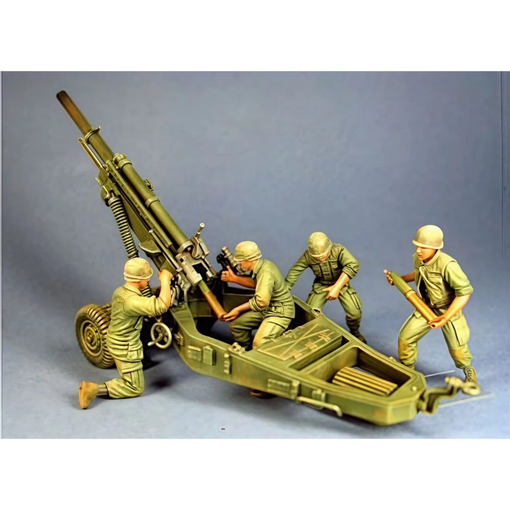 1/35 Modern American Artillery Crew, 4 Figures, Resin Model Figure Kit, Unassembled and Unpainted