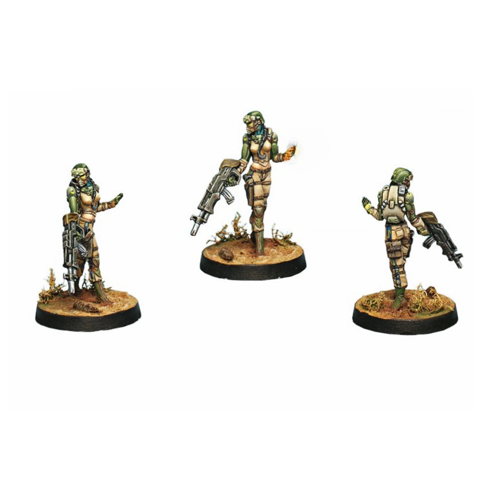 28mm Modern Haqqislam Djanbazans Hacker, 3 Figures, Resin Model Figure Kit, Unassembled and Unpainted