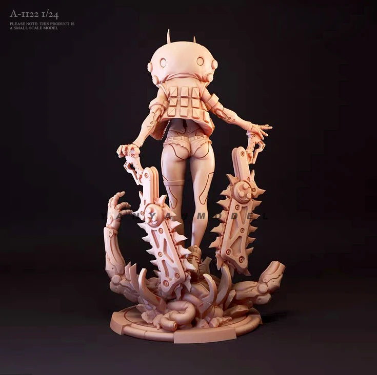 55mm Demon, Resin Model Figure Kit, Fantasy Theme, Unassembled and Unpainted