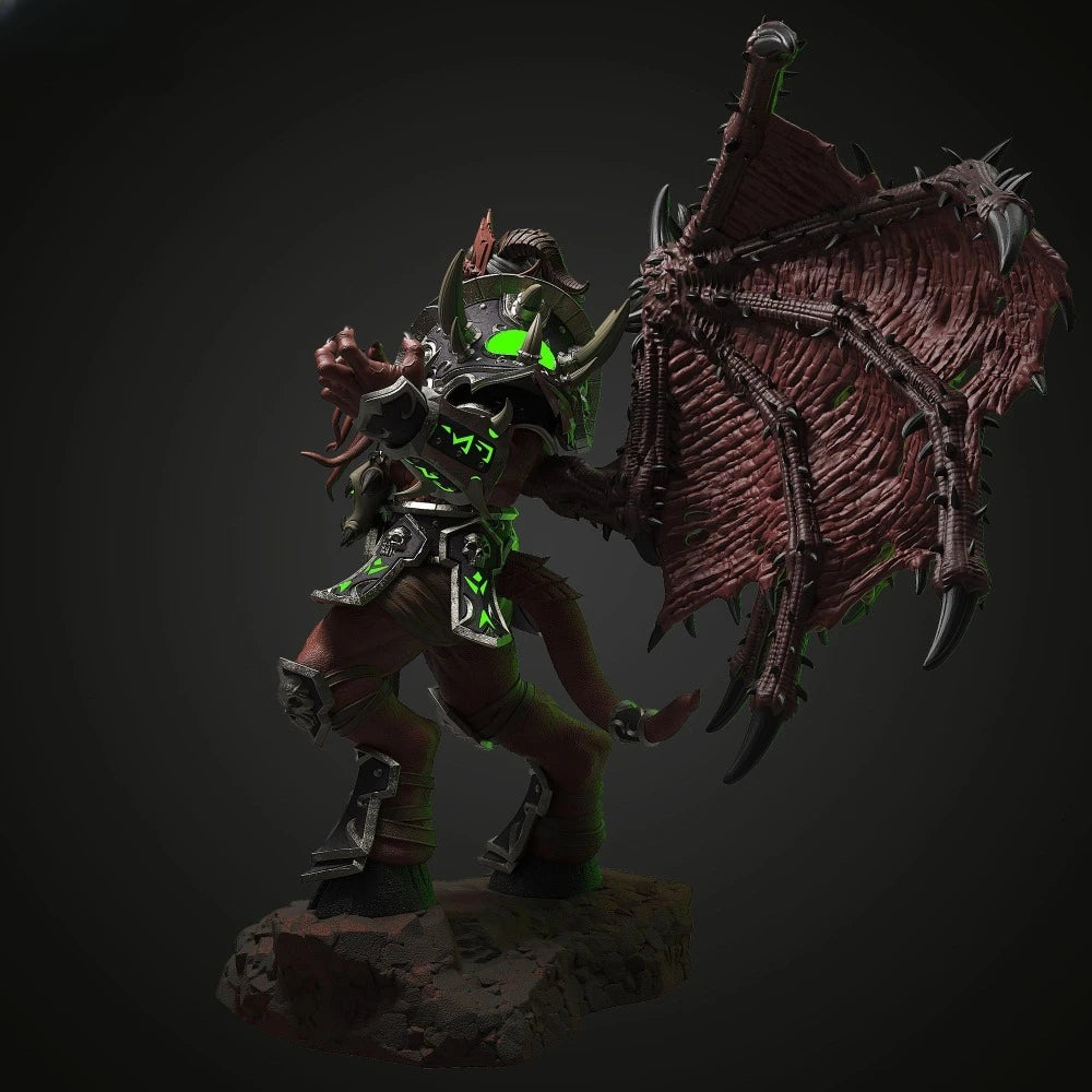 Grimdark Demon Warriors, 2 Figures, Resin Model Figure Kit, Fantasy Theme, Unassembled and Unpainted