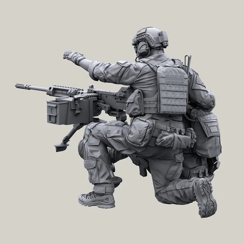 1/35 Modern Tactical Operators with LMG Support, 6 Figures, Resin Model Figure Kit, Unassembled and Unpainted