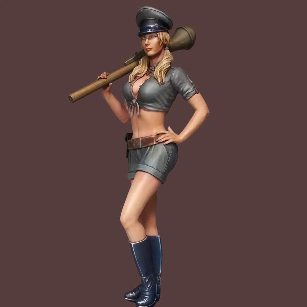 1/16 Modern German Officer with Shovel, Resin Model Figure Kit, Unassembled and Unpainted