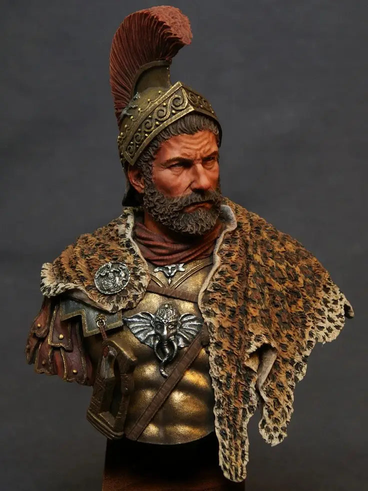 1/10 Ancient Hannibal Barca, Resin Model Bust Kit, Unassembled and Unpainted