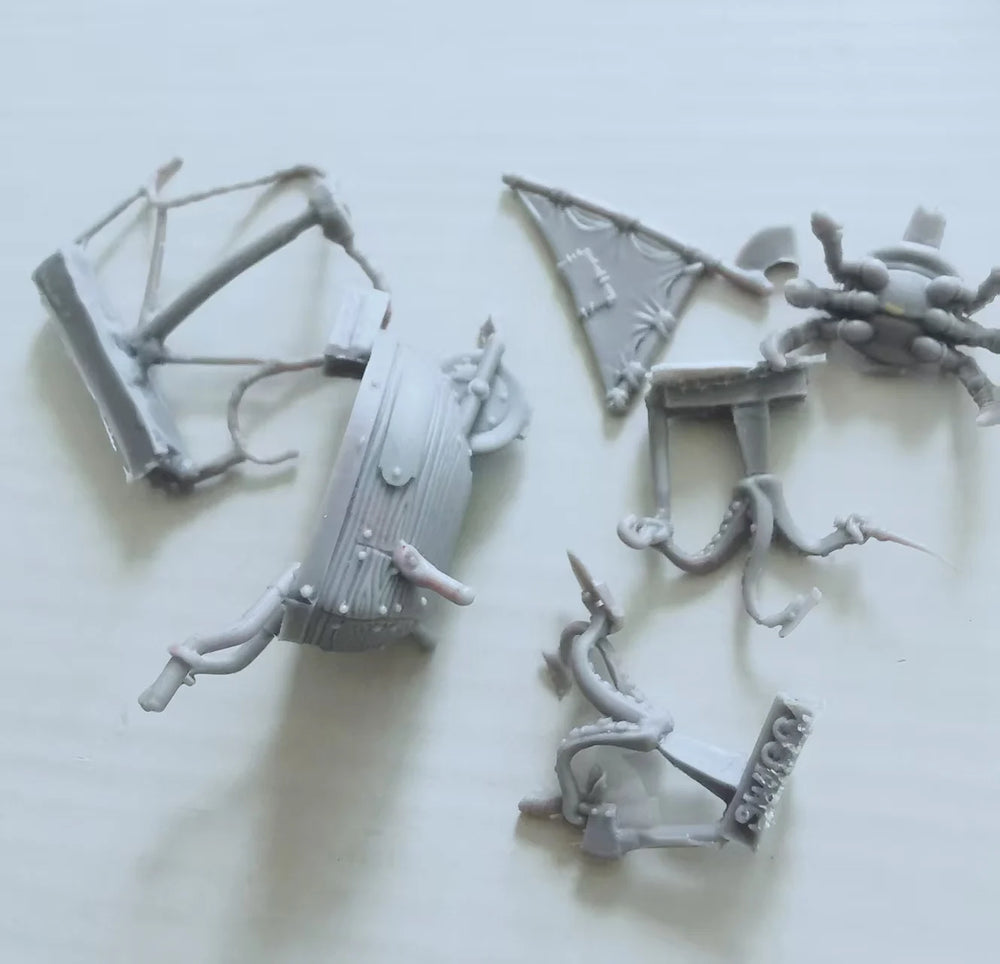 32mm Pirate & Octopus Fantasy, 3 Figures, Resin Model Figure Kit, Fantasy Theme, Unassembled and Unpainted