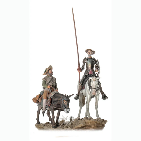 1/32 Medieval Don Quixote and Sancho Panza, 4 Figures, Resin Model Figure Kit, Unassembled and Unpainted