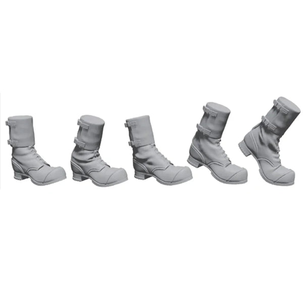 1/35 Modern Tactical Combat Boots with Gaiters, Resin Model Accessory Kit, Unpainted