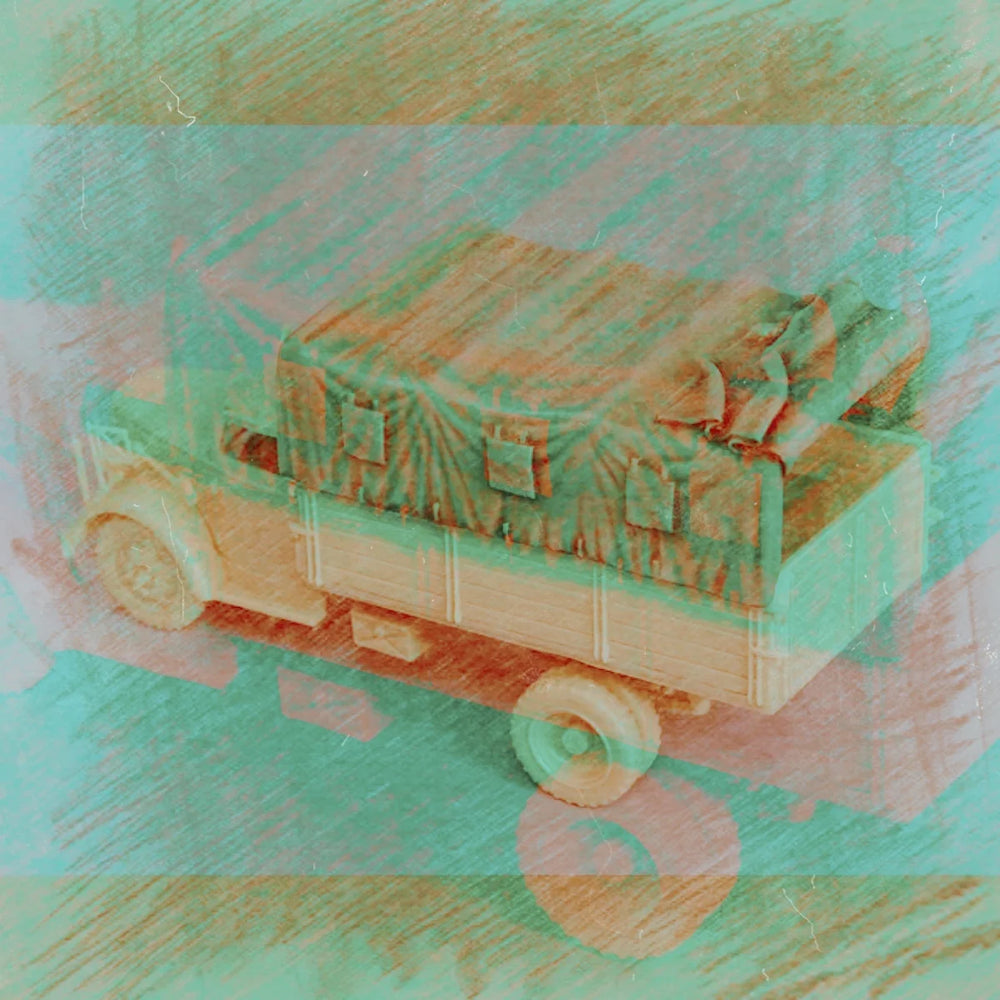 1/72 WWII Opel Blitz Truck, Resin Model Vehicle Kit, Unassembled and Unpainted