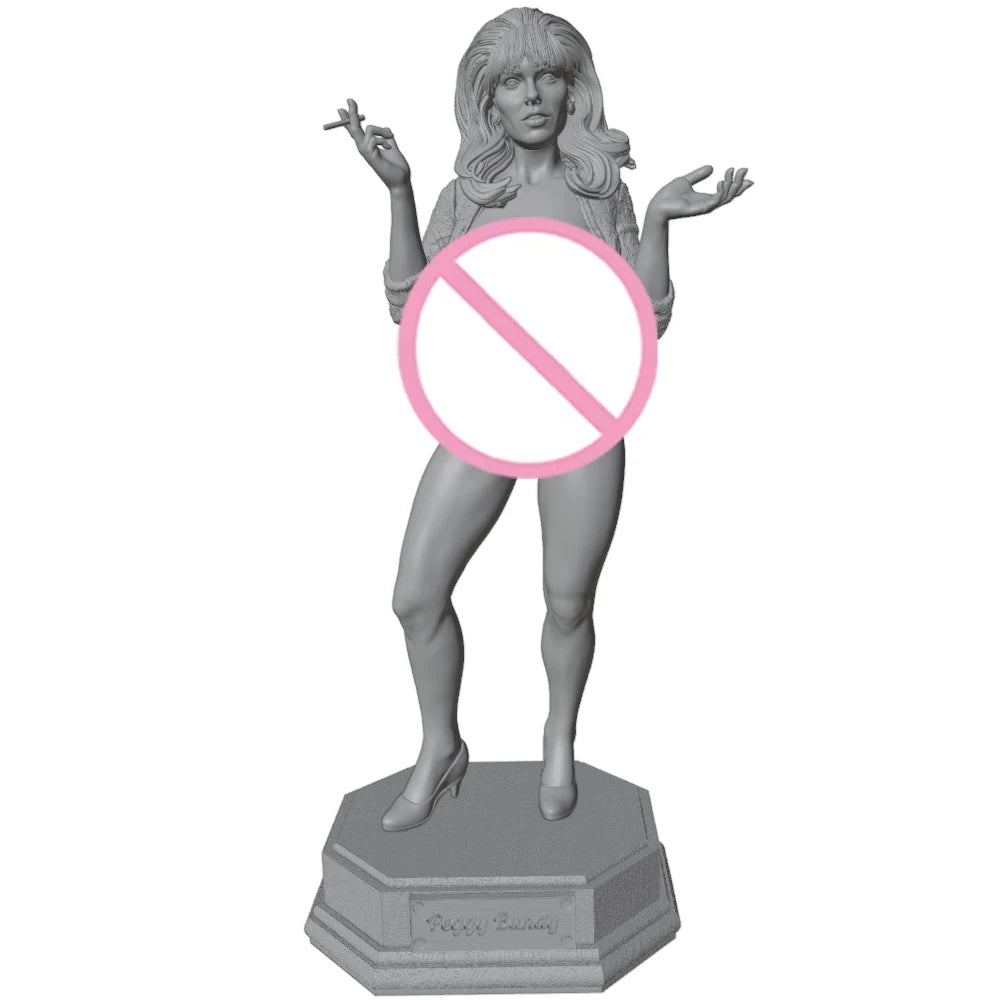 1/24 Female in Patterned Jacket Expressive Pose, Resin Model Figure Kit, Anime Theme, Unassembled and Unpainted