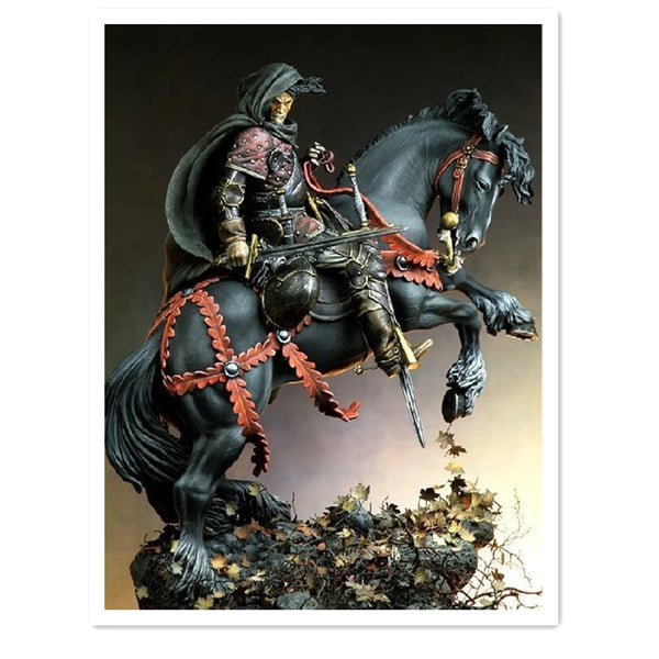 1/22 Medieval 15th Century Mounted Knight Errant, Resin Model Figure Kit, Unassembled and Unpainted