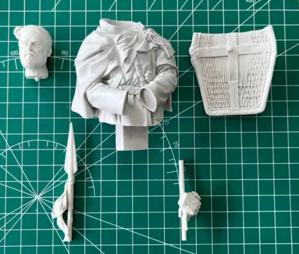 1/12 Ancient Germanic Warrior, Resin Model Bust Kit, Unassembled and Unpainted