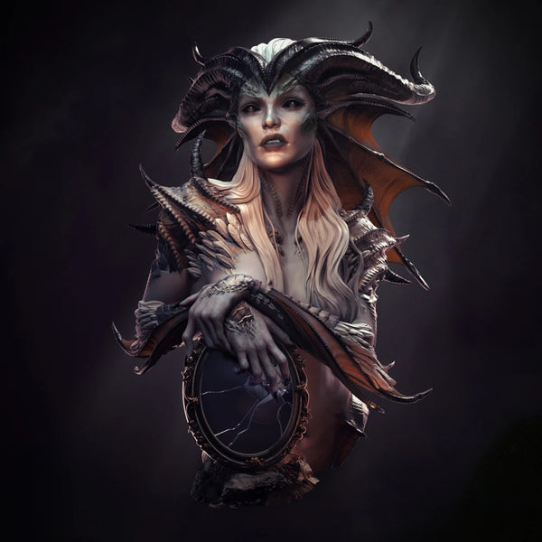 1/10 Bazyliszek Vampire Queen, Resin Model Bust Kit, Fantasy Theme, Unassembled and Unpainted