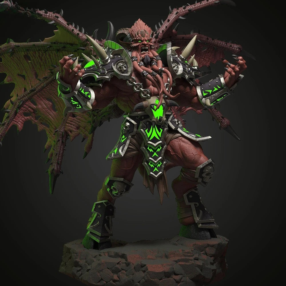 Grimdark Demon Warriors, 2 Figures, Resin Model Figure Kit, Fantasy Theme, Unassembled and Unpainted