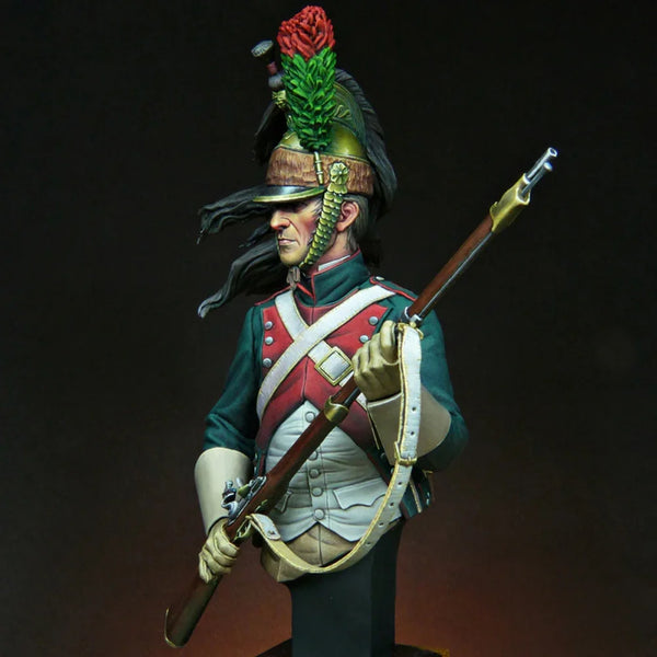 1/12 Napoleonic French Cavalry Soldier, Resin Model Bust Kit, Unassembled and Unpainted