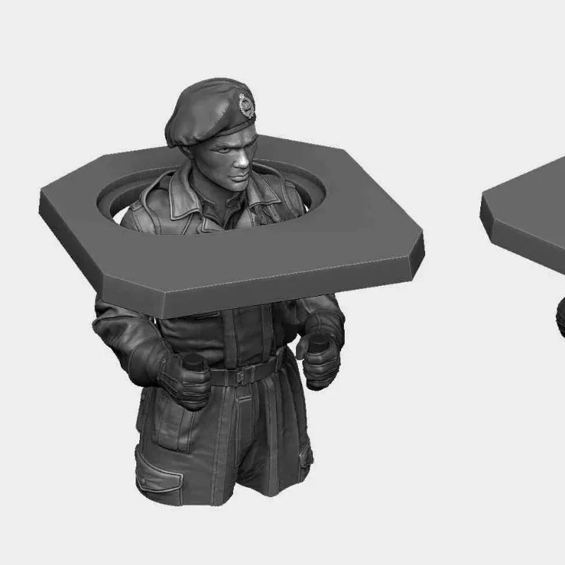 1/35 WWII British Infantry Squad in Combat Poses, 5 Figures, Resin Model Figure Kit, Unassembled and Unpainted