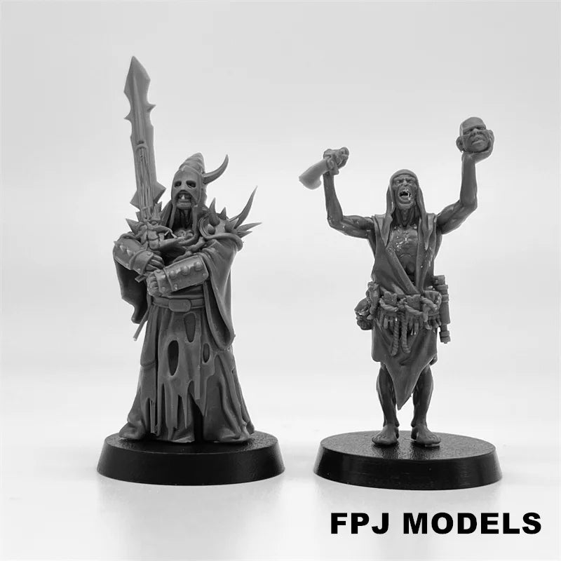 28mm Corrupted Guard Fanatics, 20 Figures, Resin Model Figure Kit, Fantasy Theme, Unassembled and Unpainted