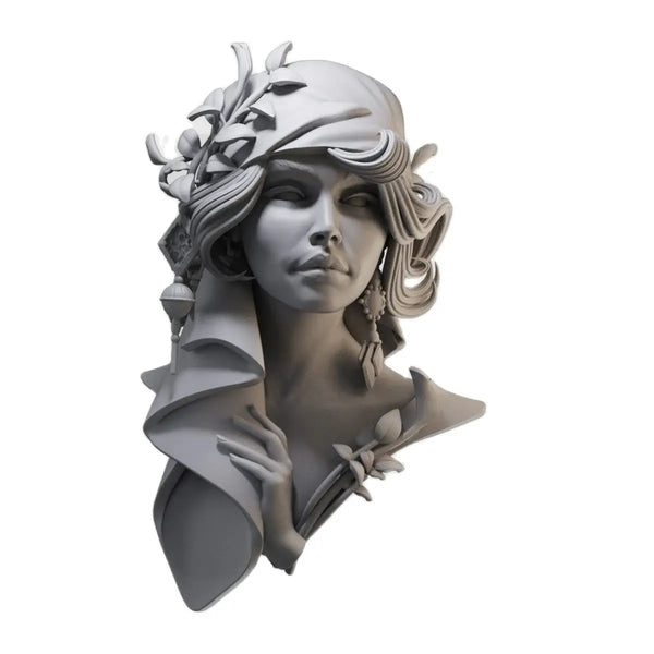 1/10 Gypsy Witch, Resin Model Bust Kit, Fantasy Theme, Unassembled and Unpainted