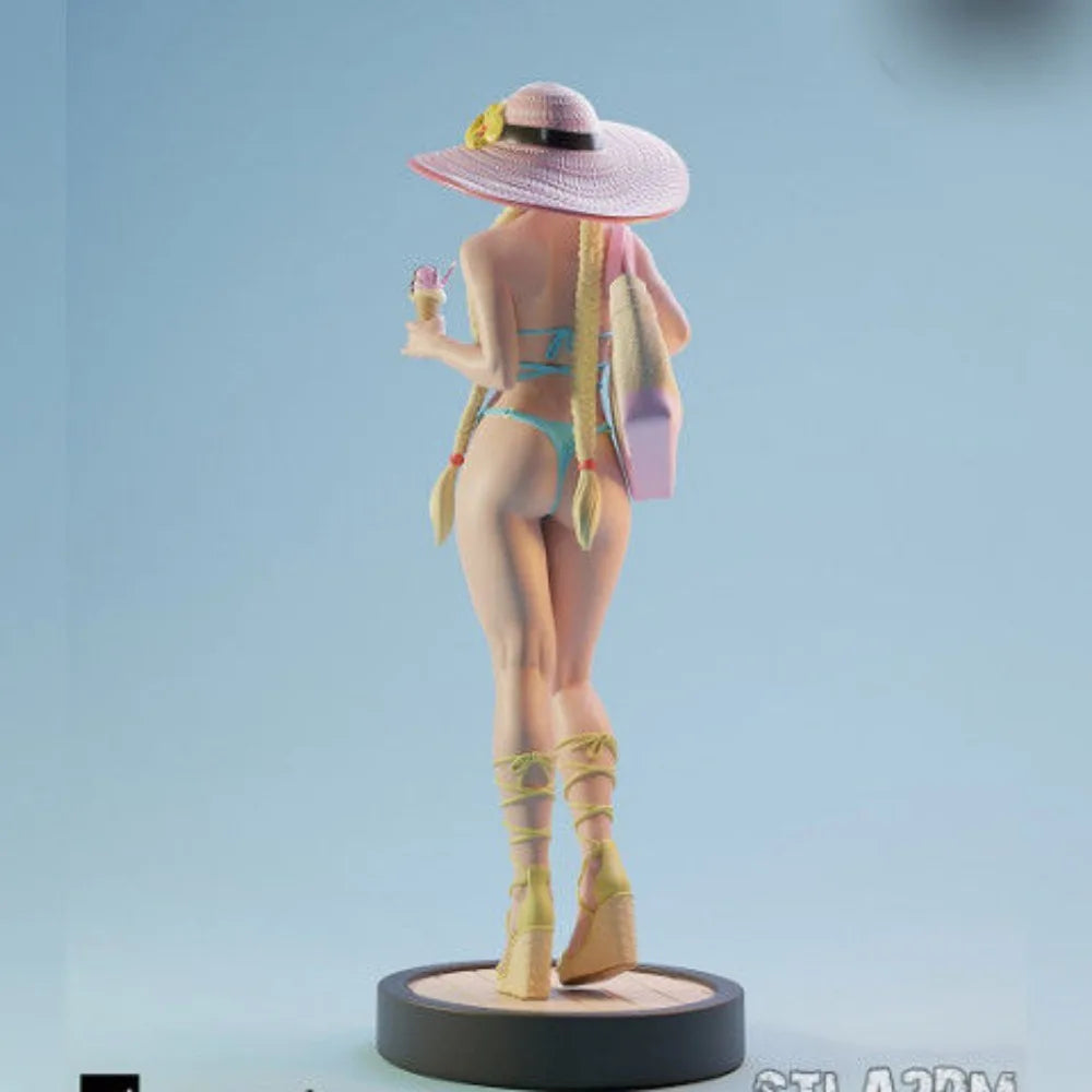 Summer Swimsuit Beauty, Resin Model Figure Kit, Unassembled and Unpainted