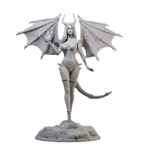 1/24 Demon with Wings and Horns, Resin Model Figure Kit, Fantasy Theme, Unassembled and Unpainted