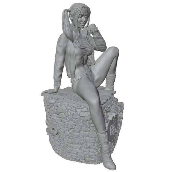 75mm Ornate Fantasy Pinup, Resin Model Figure Kit, Unassembled and Unpainted