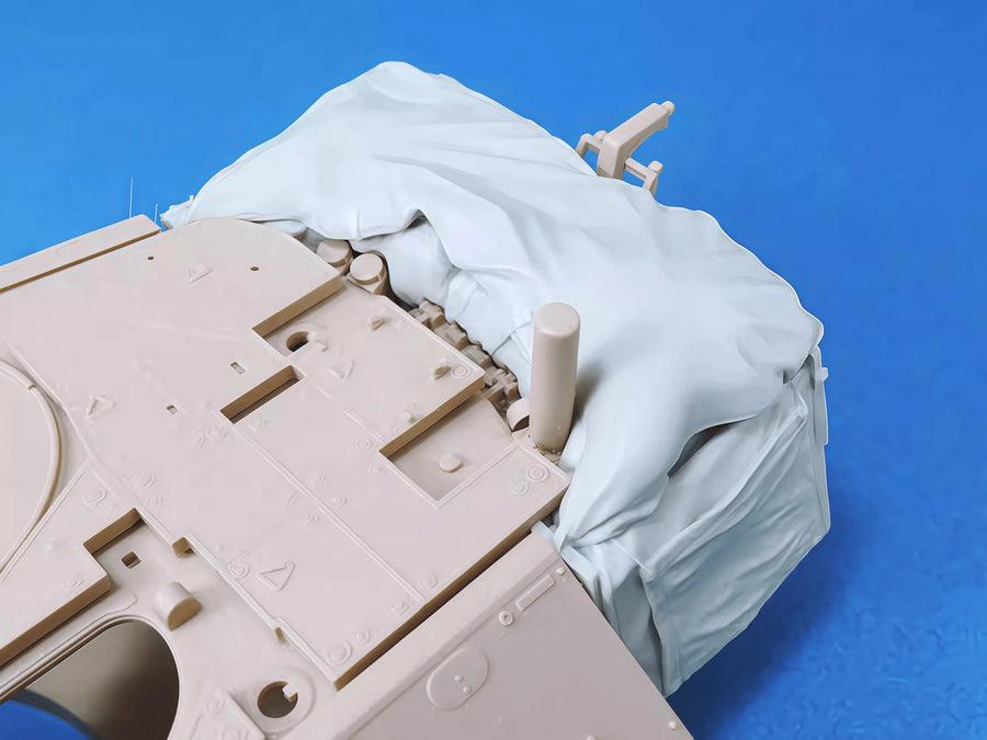 WWII Tank Turret with Canvas Cover Diorama Accessory 1/35 Resin Kit - resin model view 2