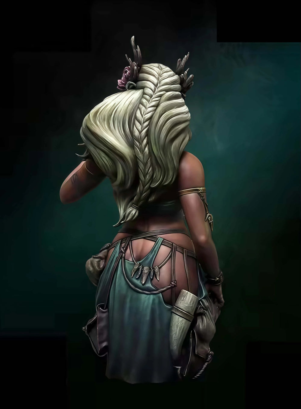 1/10 Goddess Warrior, Resin Model Bust Kit, Fantasy Theme, Unassembled and Unpainted