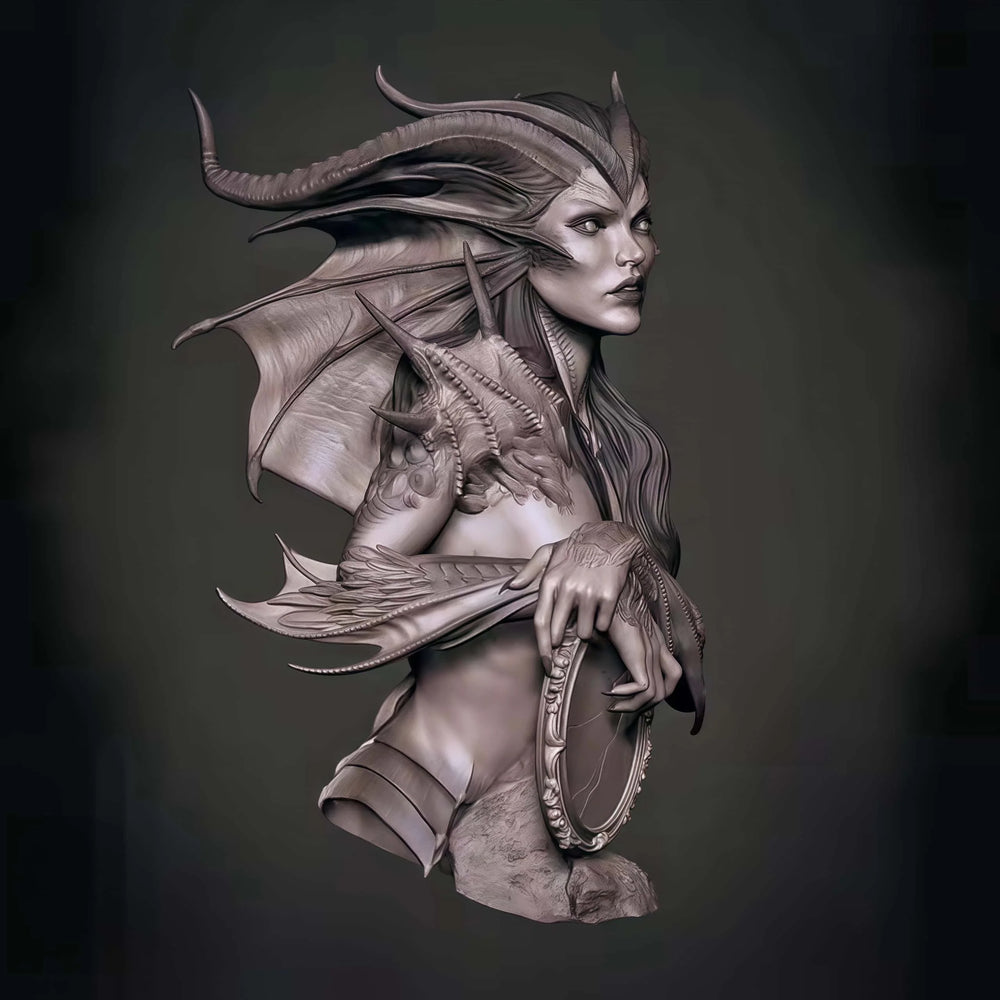 1/10 Norse Sea Witch, Resin Model Bust Kit, Fantasy Theme, Unassembled and Unpainted