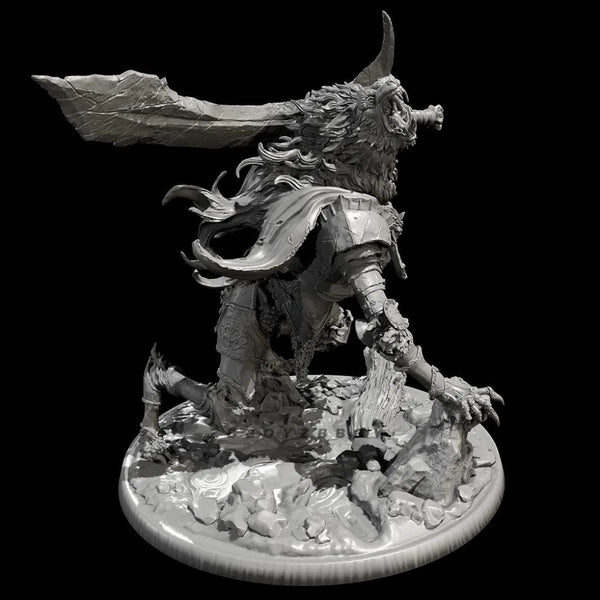 75mm Dark Fantasy Zombie Wolf King, 5 Figures, Resin Model Figure Kit, Fantasy Theme, Unassembled and Unpainted