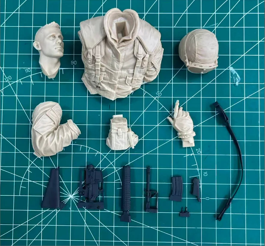 1/10 Modern US Marine, Resin Model Bust Kit, Unassembled and Unpainted