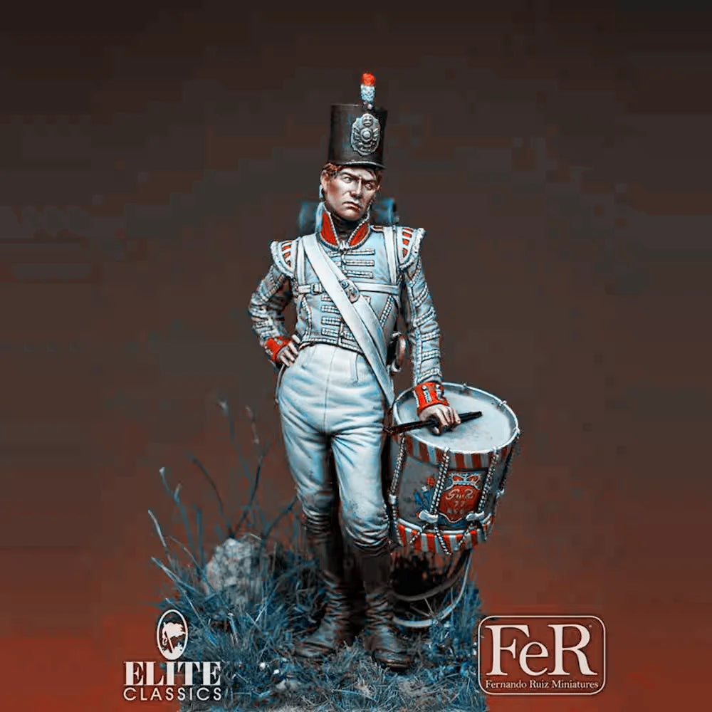 Napoleonic Drummer Boy, Resin Model Figure Kit, Unassembled and Unpainted