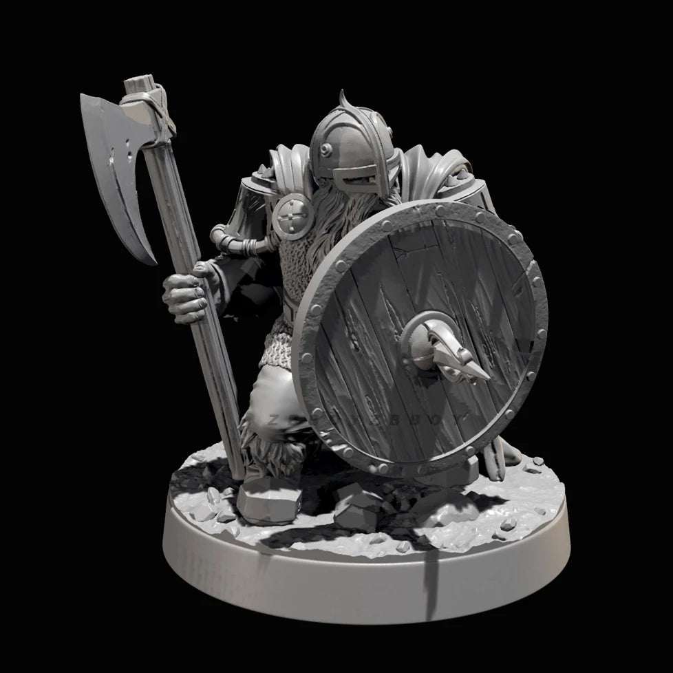 Medieval Warrior, 3 Figures, Resin Model Figure Kit, Fantasy Theme, Unassembled and Unpainted