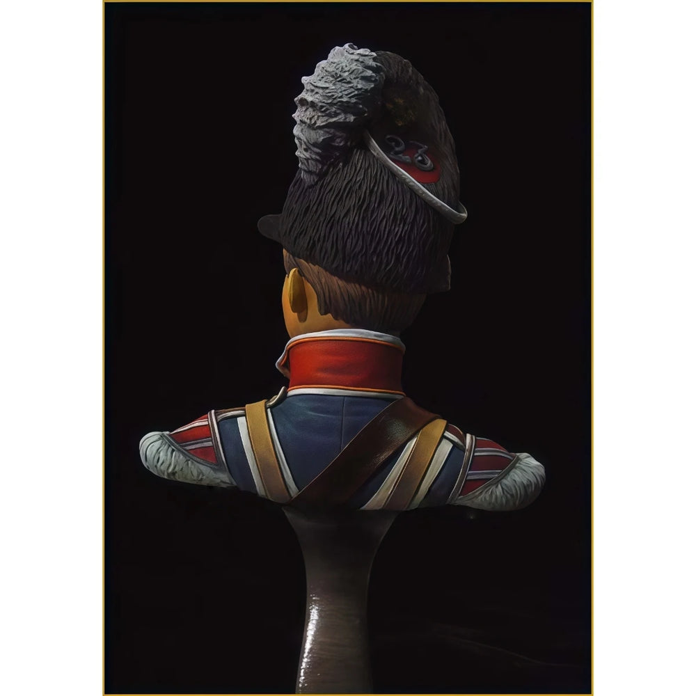1/10 Napoleonic 18th Century Welsh Infantry Drummer, Resin Model Bust Kit, Unassembled and Unpainted