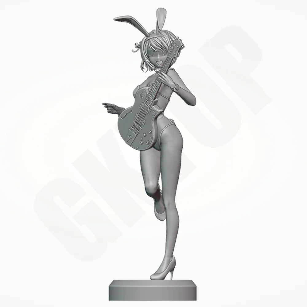 1/24 Bunny-Ear Musician, Resin Model Figure Kit, Anime Theme, Unassembled and Unpainted