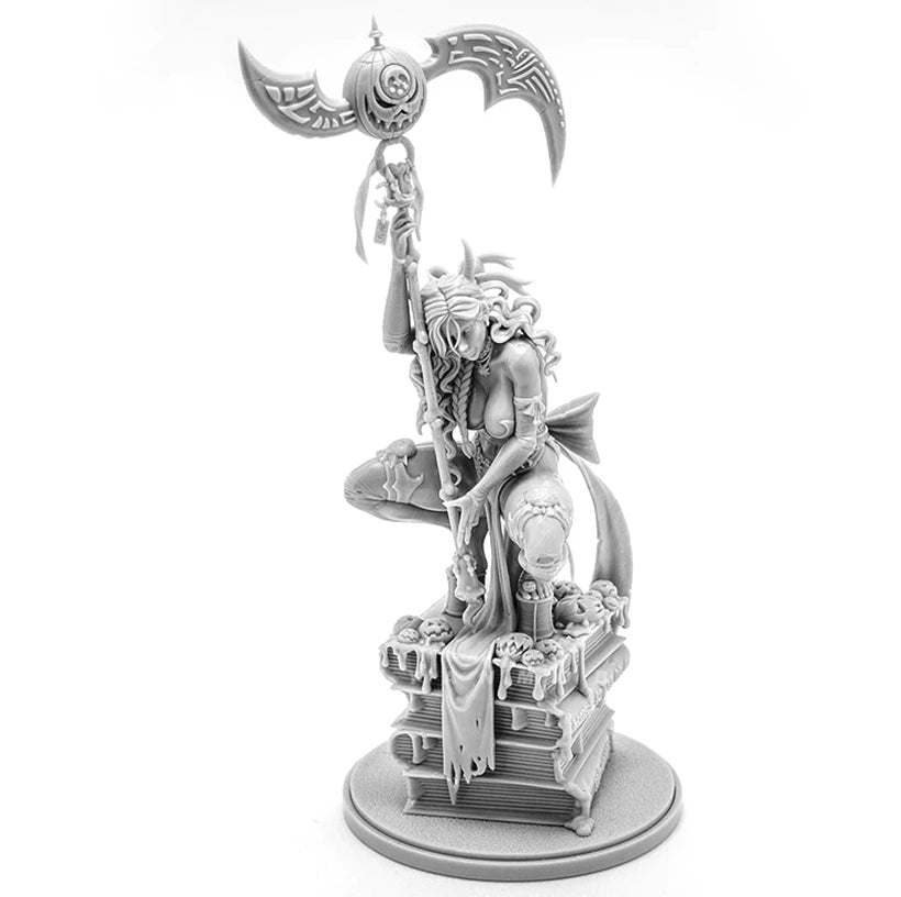 75mm Ornate Fantasy Female Warrior, Resin Model Figure Kit, Fantasy Theme, Unassembled and Unpainted