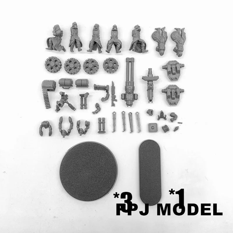 28mm Guard Decimators Squad, 48 Figures, Resin Model Figure Kit, Sci-Fi Theme, Unassembled and Unpainted