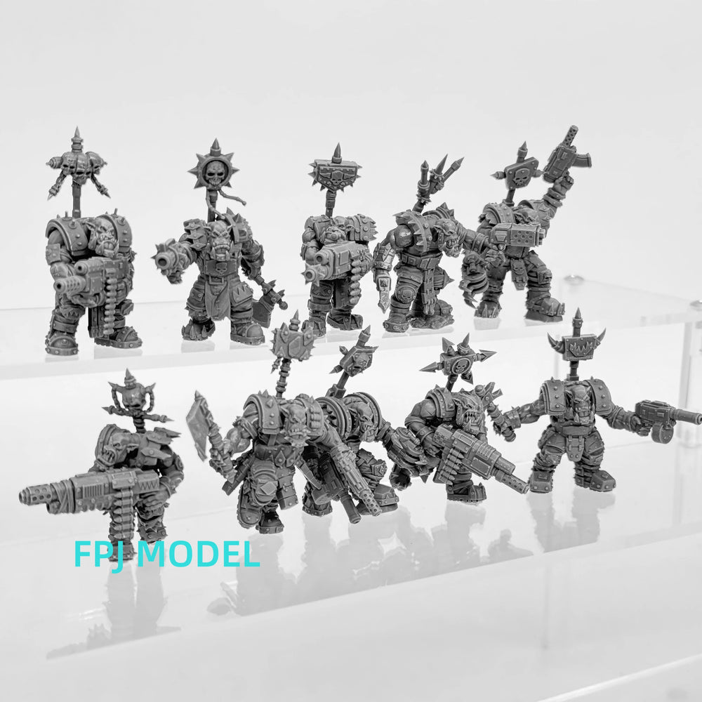 32mm Grimdark Fantasy Soldiers, 35 Figures, Resin Model Figure Kit, Fantasy Theme, Unassembled and Unpainted