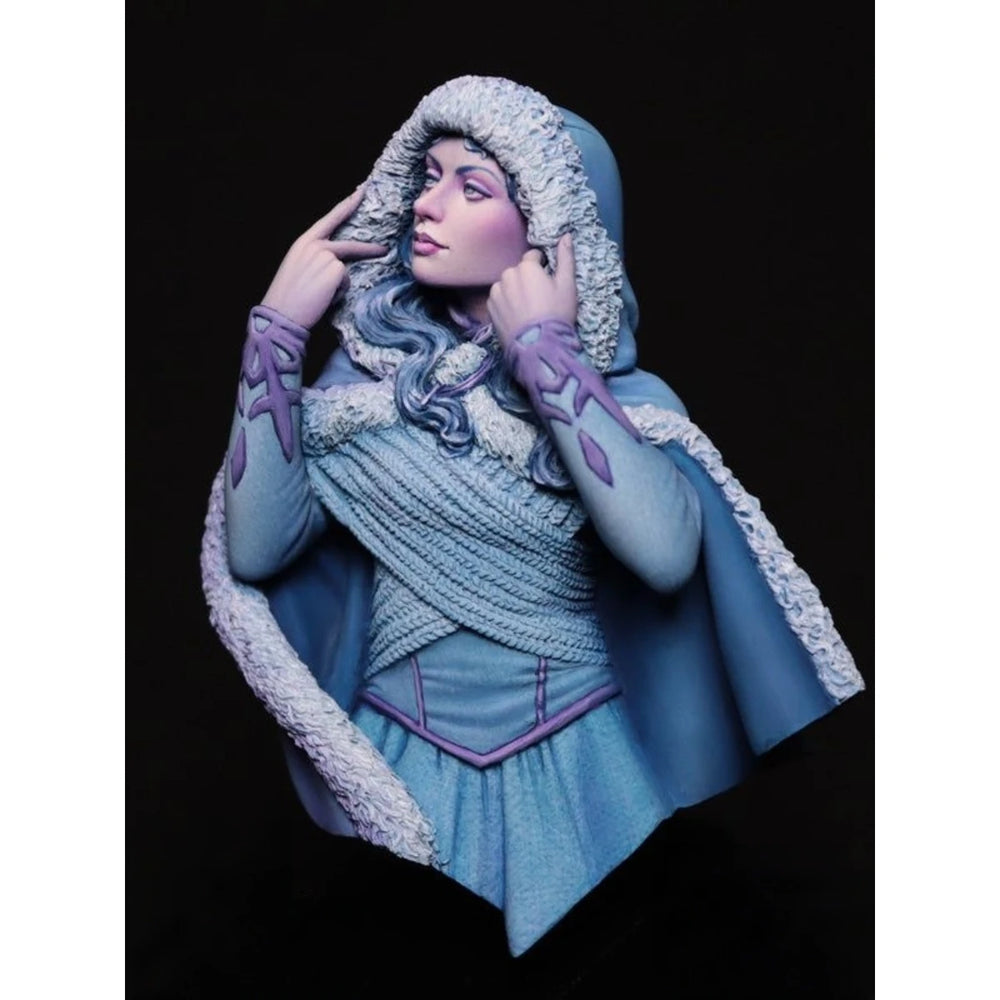 1/10 Winter Girl, Resin Model Bust Kit, Fantasy Theme, Unassembled and Unpainted