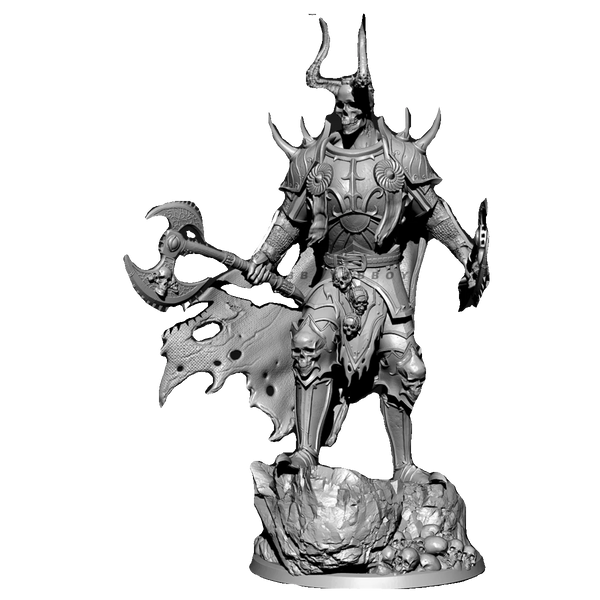 100mm Dark Fantasy Demonic Warrior, Resin Model Figure Kit, Fantasy Theme, Unassembled and Unpainted