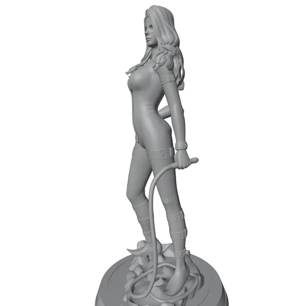75mm Standing Swordswoman with Long Hair, Resin Model Figure Kit, Unassembled and Unpainted